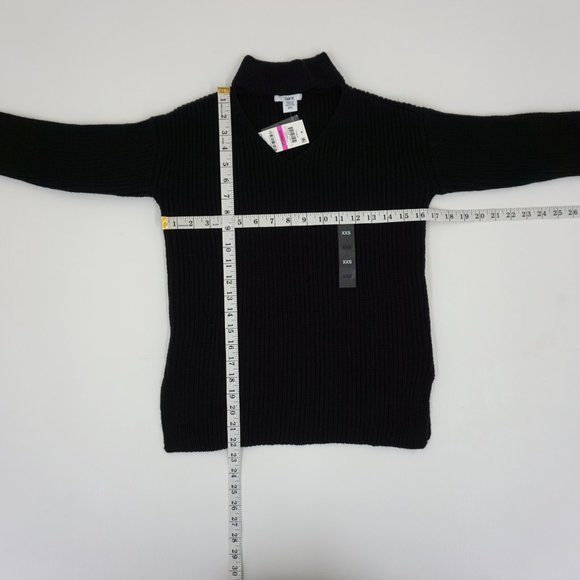 Bar III Zip Cuff Choker Neck Sweater Pullover XXS - Picture 6 of 8